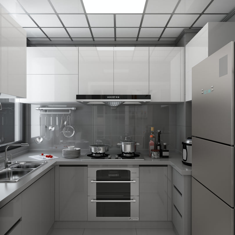 Luxury High Gloss Modern Design White Lacquer Kitchen Cabinets