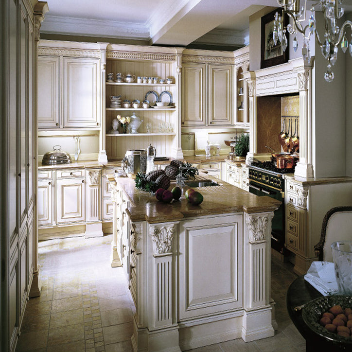 Classic Design Customized Solid Wood Modular Kitchen Furniture Design