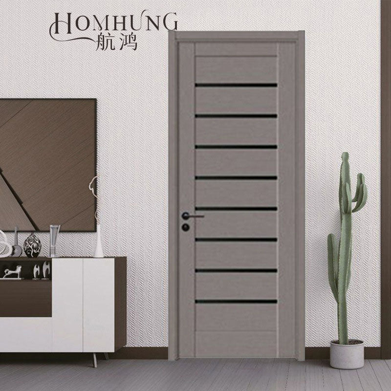 Composite Interior Wooden room Glass Door