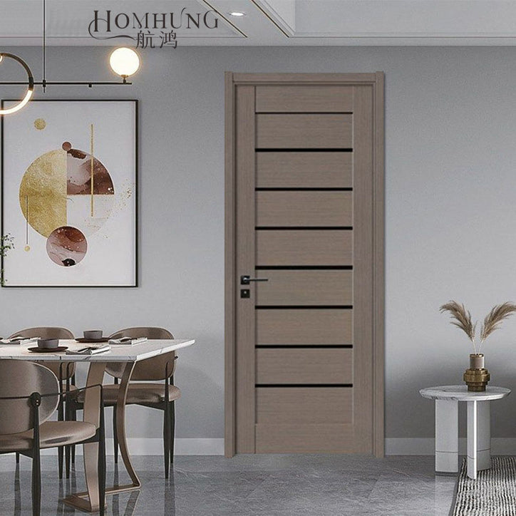 Composite Interior Wooden room Glass Door