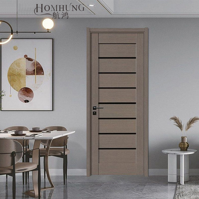 Composite Interior Wooden room Glass Door