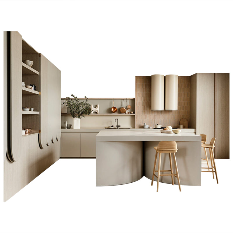 Modern High matte Luxury Baking Painting Kitchen Cabinet kitchen furniture for 2024 Idea