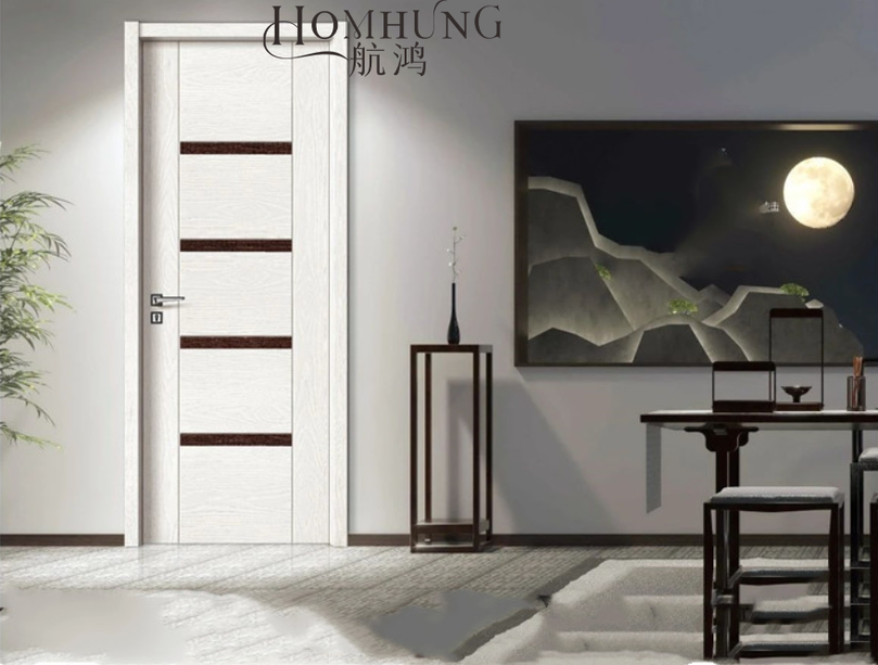 Composite Interior Wooden room Glass Door