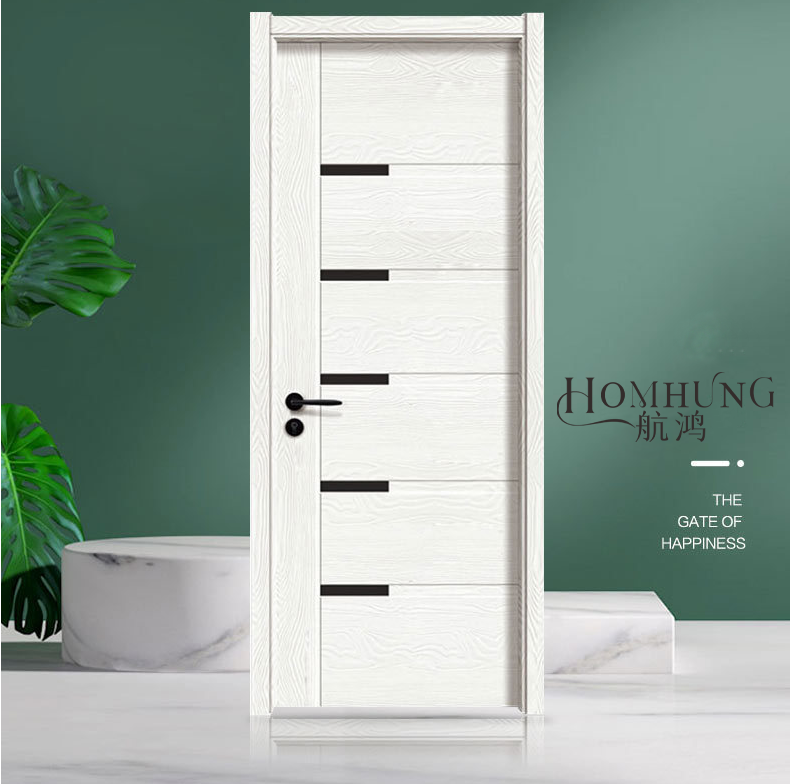 Composite Interior Wooden room Glass Door