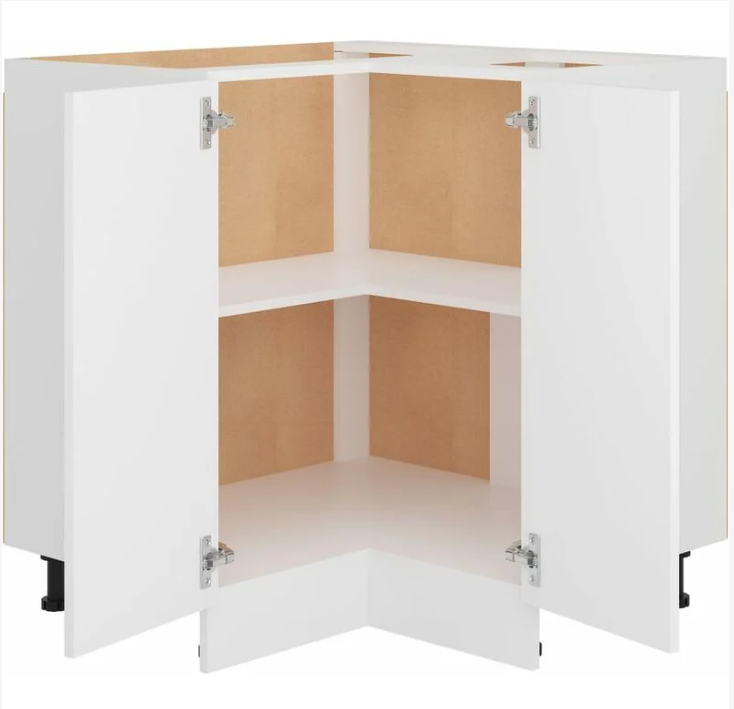 White Different Size The Unit of Kitchen Base Corner Frameless Cabinet