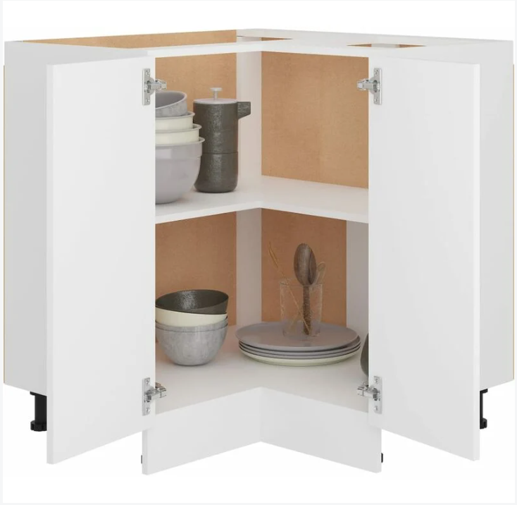 White Different Size The Unit of Kitchen Base Corner Frameless Cabinet