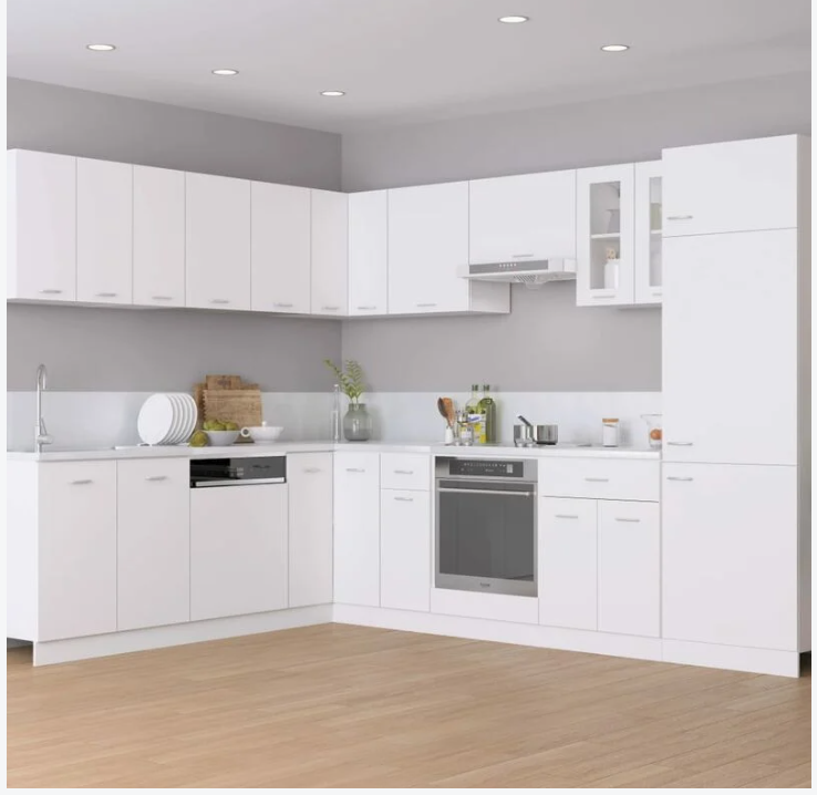 White Different Size The Unit of Kitchen Base Corner Frameless Cabinet