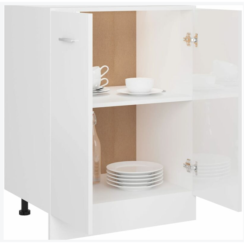 White Different Size The Unit of Two Doors Kitchen Base Frameless Cabinet