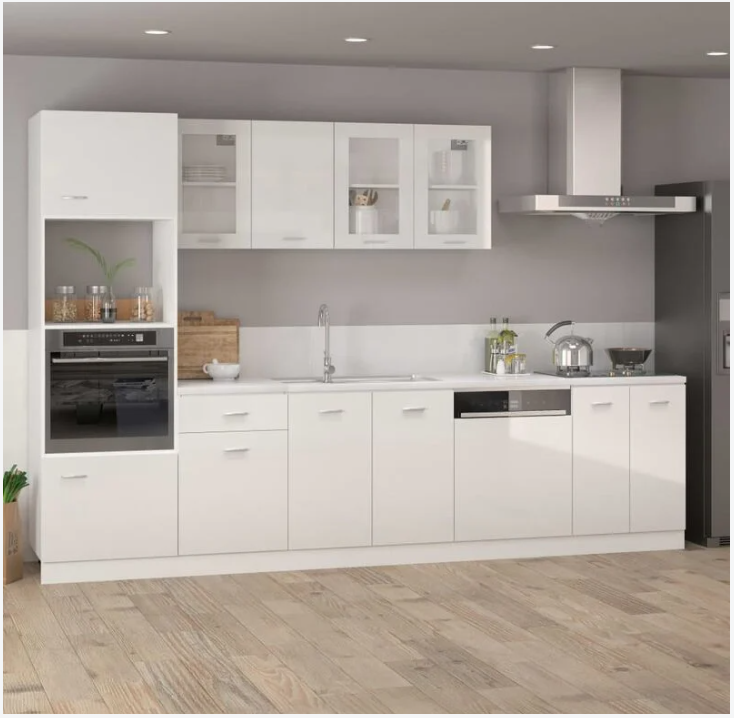 White Different Size The Unit of Two Doors Kitchen Base Frameless Cabinet