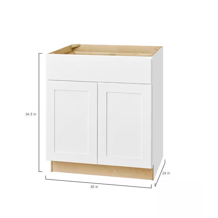 Double Doors Kitchen Framed Base Cabinet 70cm Unit