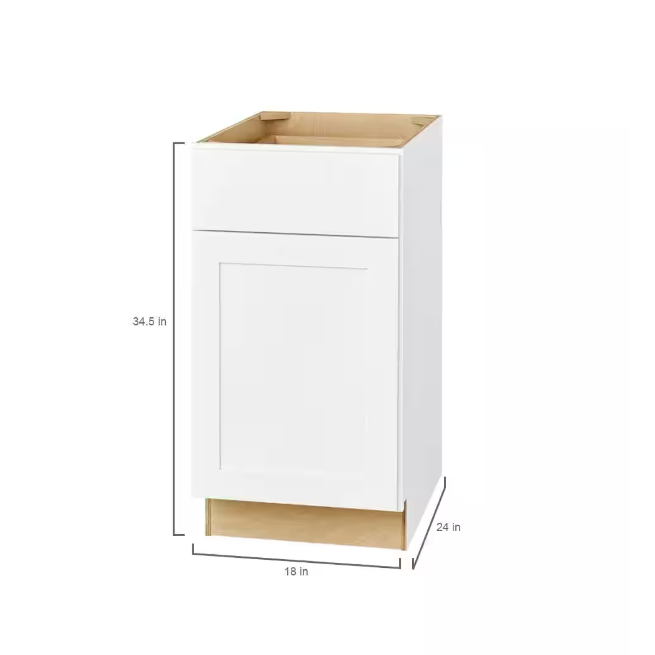 Single Door One Drawer Kitchen Framed Base Cabinet 50cm Unit