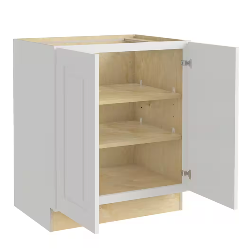 Double Doors Solid Wood Kitchen Framed Base Cabinet 70cm Unit