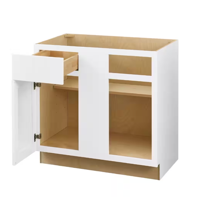 Single Door One Drawer Kitchen Framed Base Blind Cabinet 90cm Unit