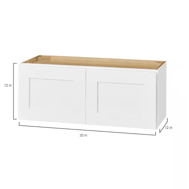 Double Doors Kitchen Framed Wall Cabinet 76cm Unit