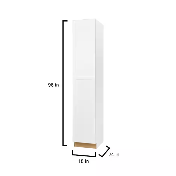 Double Doors Kitchen Framed Pantry Tall Cabinet 60cm Unit