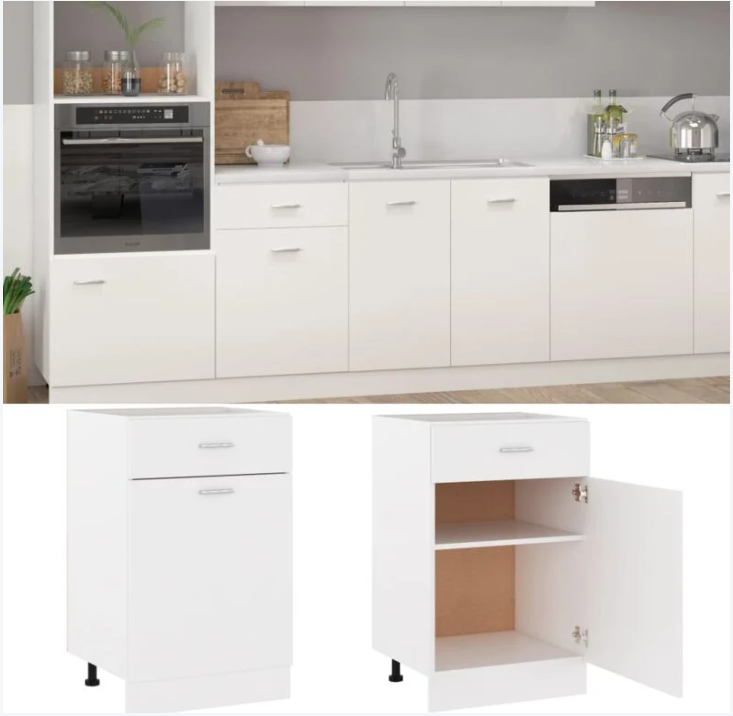 Different Size The One Door One Drawer Frameless Kitchen Base Cabinet