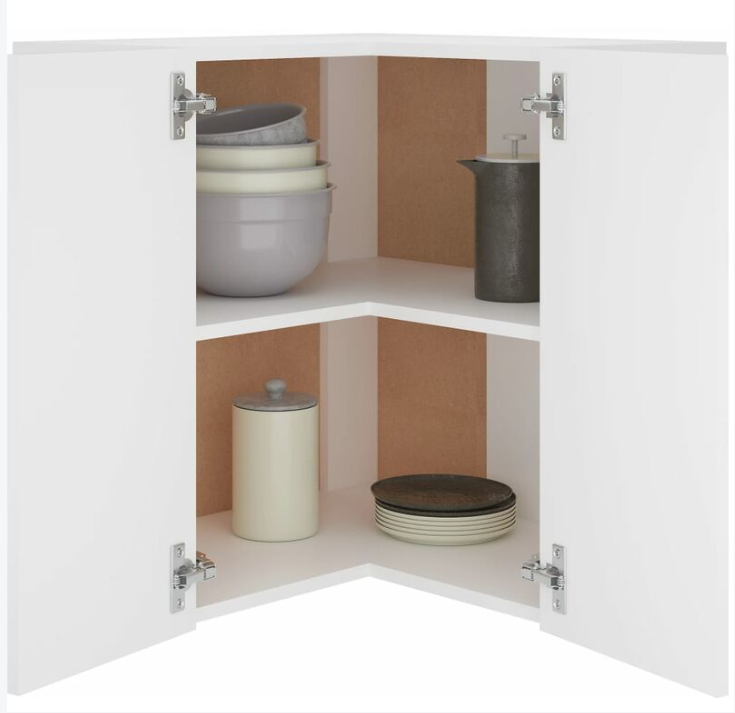 Different Size The Two Doors Frameless Kitchen Corner Wall Cabinet 100cm Units