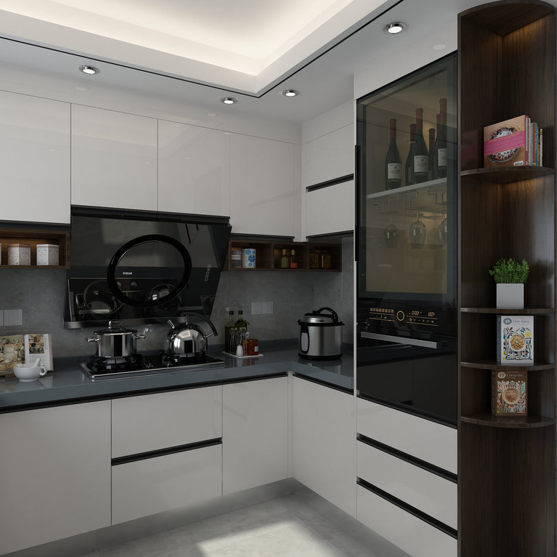 Europe Standard Cbmmart Solid Wood Professional High Gloss Cabinets Made in China MDF Lacquer Wooden Kitchen Furniture Cabinet