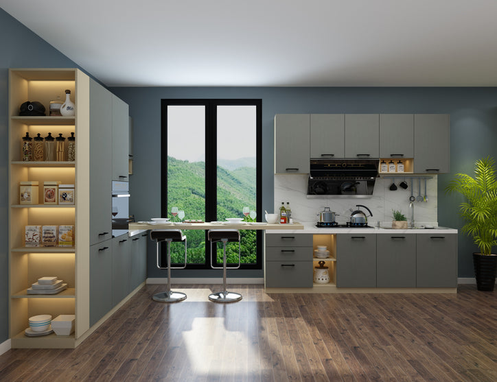 Factory Customized Design Modern Kitchen Cabinets Cuisine and Other Kitchen Furniture Wooden Kitchen Islands