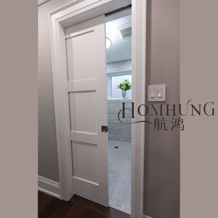 Composite Interior Wooden room Sliding Pocket Door