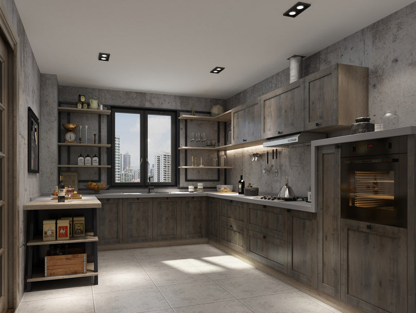 Europe Design Ready Made Solid Wood Modular Kitchen Cabinet for Shaker