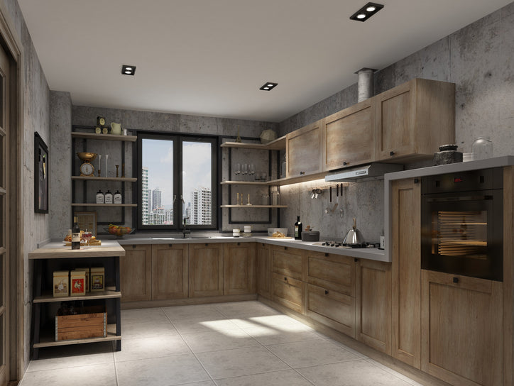 Europe Design Ready Made Solid Wood Modular Kitchen Cabinet for Shaker