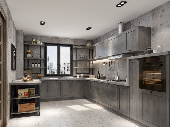 Europe Design Ready Made Solid Wood Modular Kitchen Cabinet for Shaker