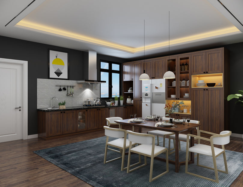 American Classic Design Customized Solid Wood Shaker Style lacquering Modular Kitchen Furniture Design