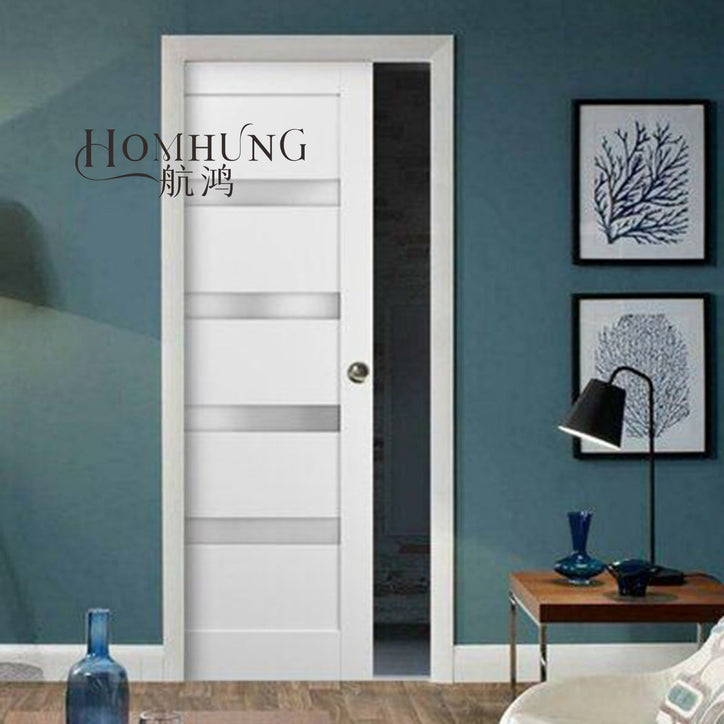 Composite Interior Wooden room Sliding Pocket Door
