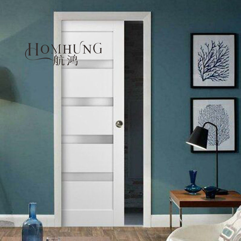 Composite Interior Wooden room Sliding Pocket Door