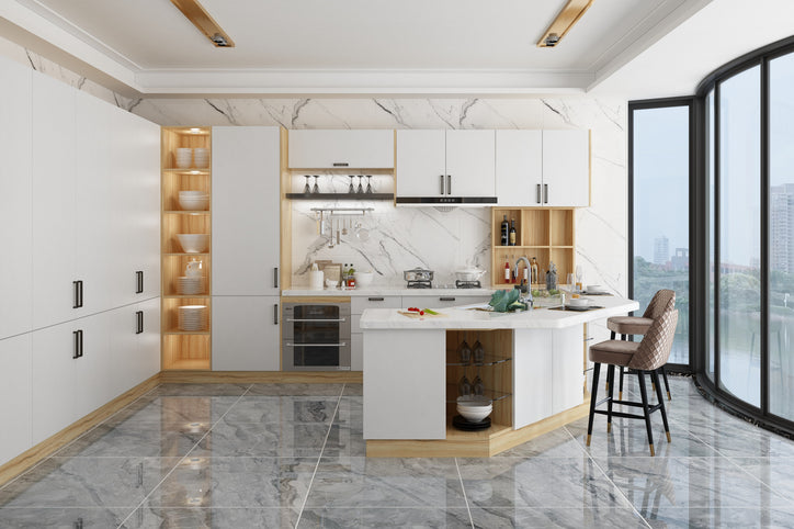 Factory Customized Design Modern Kitchen Cabinets Cuisine and Other Kitchen Furniture Wooden Kitchen Islands