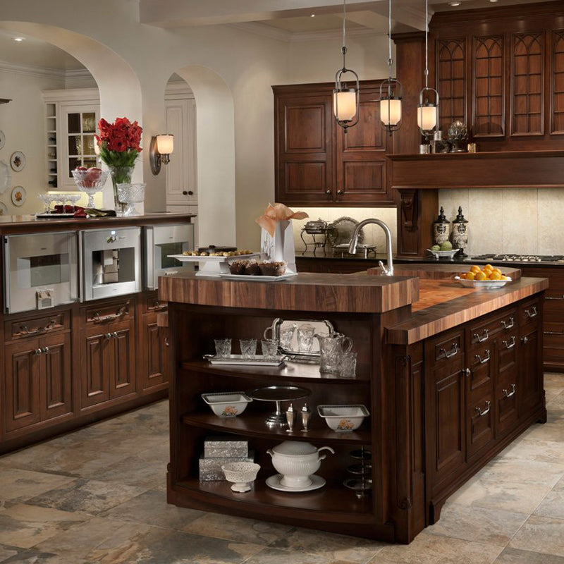 American Classic Design Customized Solid Wood Modular Kitchen Furniture Design