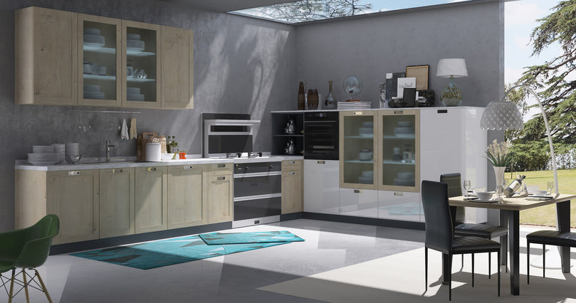 American Classic Design Customized Solid Wood Shaker Style Modular Kitchen Furniture Design2024