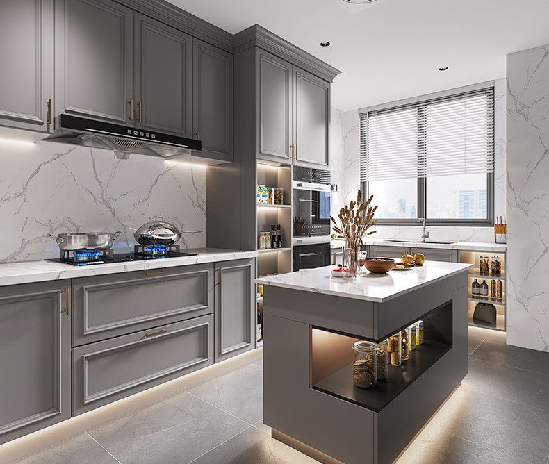 Classic Design Customized Solid Wood Shaker Style lacquering Modular Kitchen cabinets