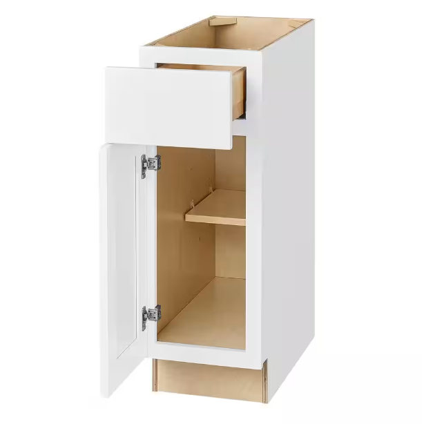 Single Door One Drawer Kitchen Framed Base Cabinet 35cm Unit