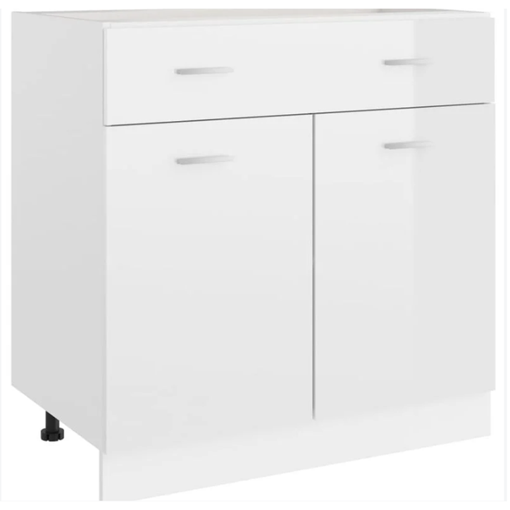 Different Size Two Doors Two Drawers Frameless Kitchen Base Cabinet 80cm Unit