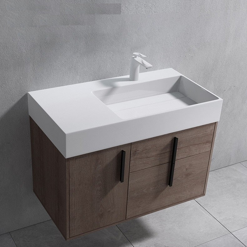 Bathroom cabinet with Artificial stone basin,Acrylic stone basin small-sized washbasin cabinet, combination bathroom, washbasin, hotel, homestay